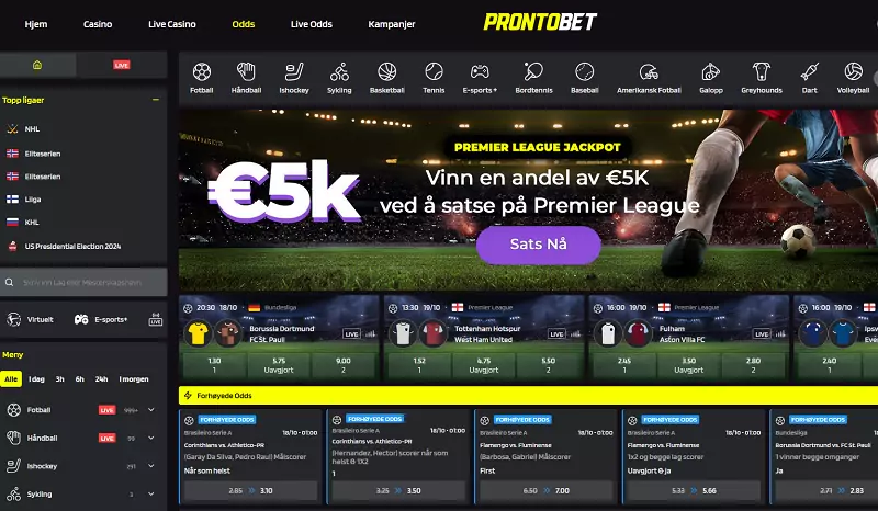 Prontobet oddsbonus